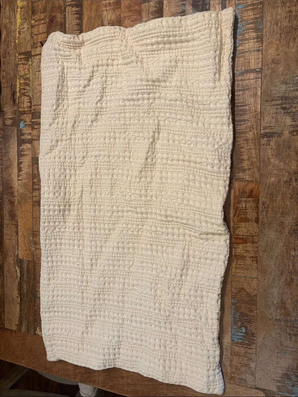 Pottery Barn 25x15 Cream Waffle Pillow Cover Never Used MSRP $49.50